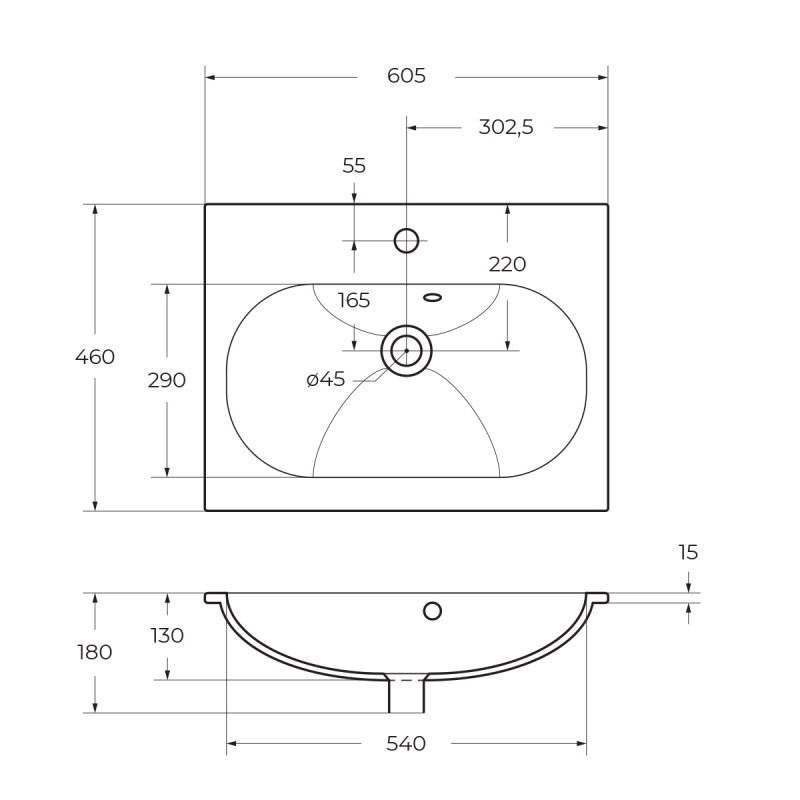 Керамическая раковина BelBagno BB600ETL Керамическая раковина BelBagno BB600ETL