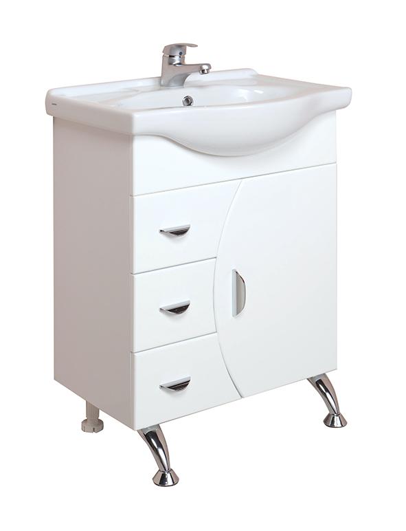 Тумба Onika Луна 60 напольная, белая (ум. Селигер 60) Тумба Onika Луна 60 напольная, белая (ум. Селигер 60)