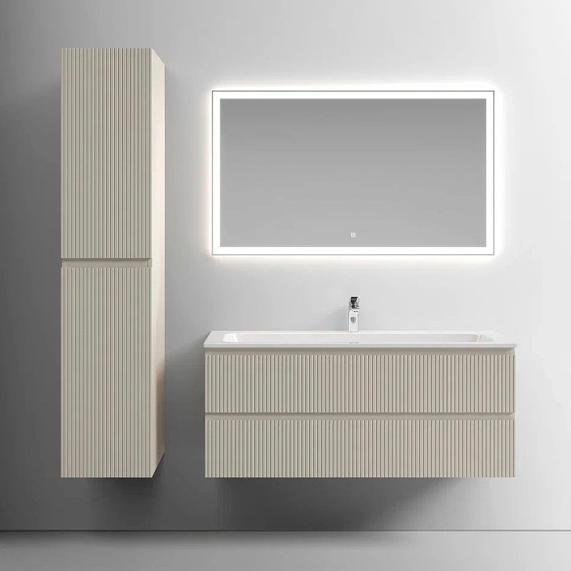 Тумба подвесная SANCOS Snob T 1195х445х500, c двумя ящиками оснащенными доводчиками, Beige Soft, арт.SNT120CE Тумба подвесная SANCOS Snob T 1195х445х500, c двумя ящиками оснащенными доводчиками, Beige Soft, арт.SNT120CE