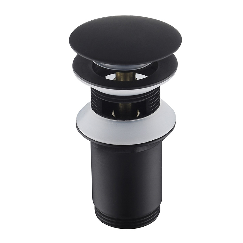 Донный клапан Timo 8011/03 черный с переливом Донный клапан Timo 8011/03 черный с переливом