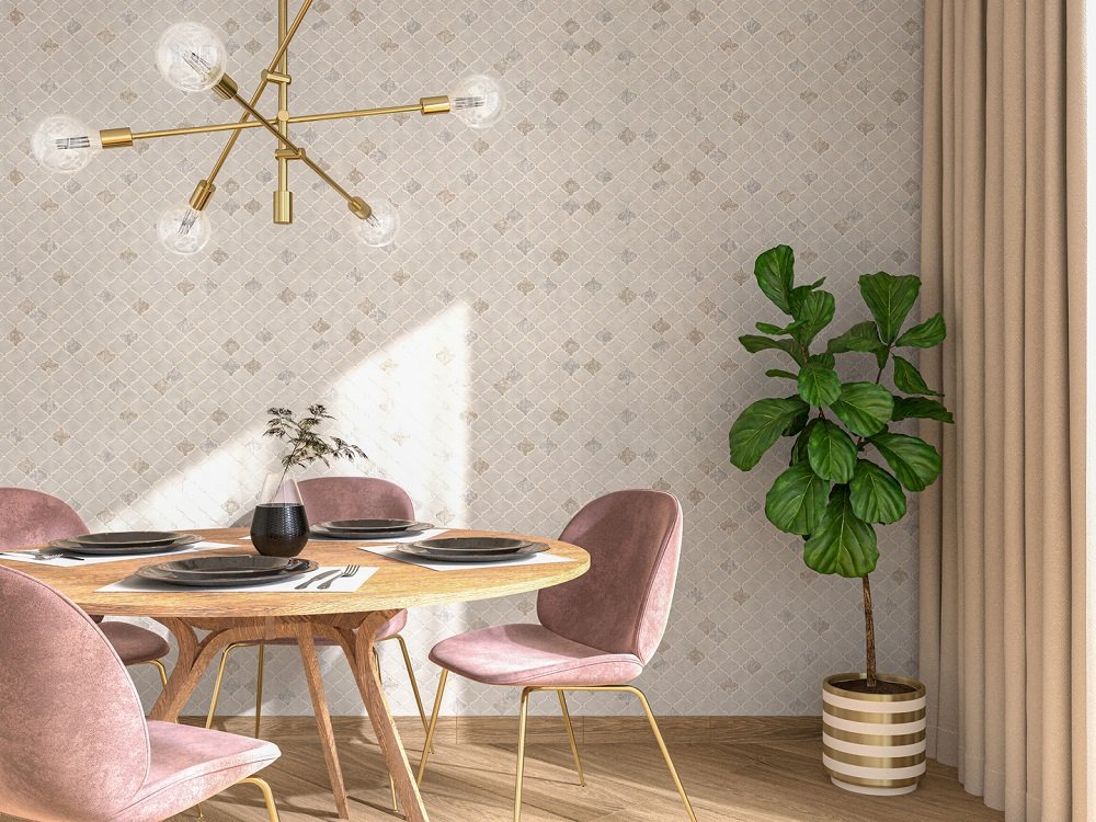 Обои виниловые Арабески мотив, бежевый Обои виниловые Арабески мотив, бежевый