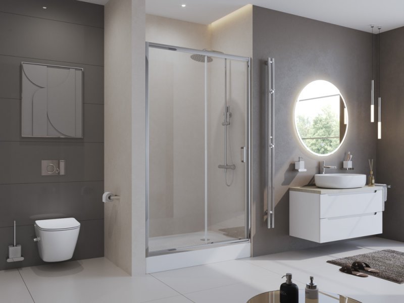 Душевая дверь в нишу BELBAGNO UNO-195-BF-1 Душевая дверь в нишу BELBAGNO UNO-195-BF-1