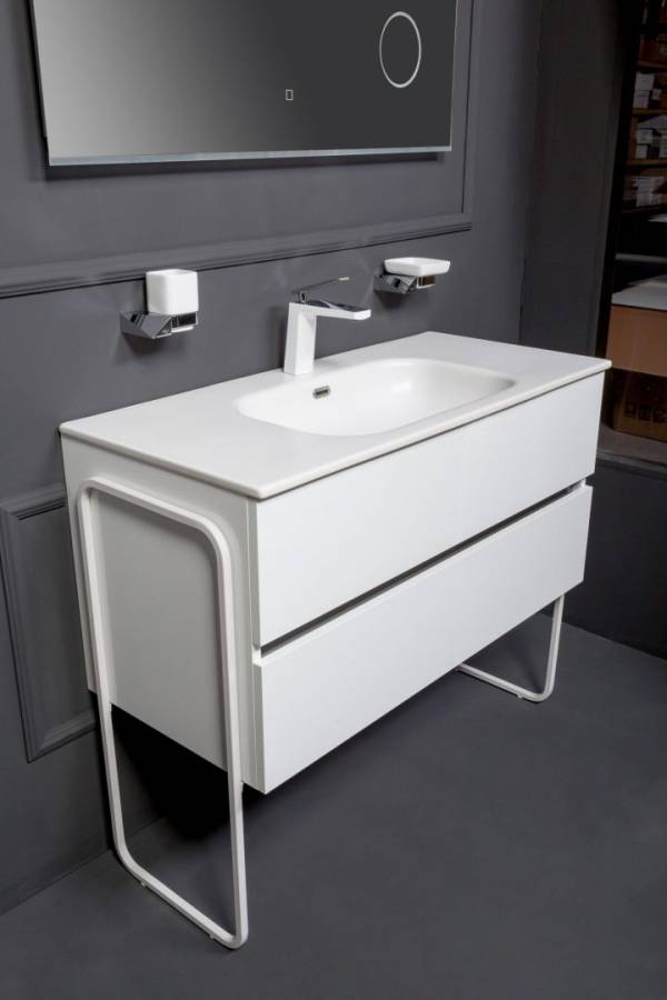 Тумба без раковины Vallessi 100*46cm WHITE 2 полки, 837-100-W Boheme Тумба без раковины Vallessi 100*46cm WHITE 2 полки, 837-100-W Boheme