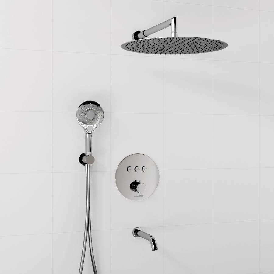 A175817 Thermo Встраиваемый комплект для ванны с верхней душевой насадкой, лейкой и изливом Wasserkraft A175817 Thermo Встраиваемый комплект для ванны с верхней душевой насадкой, лейкой и изливом Wasserkraft