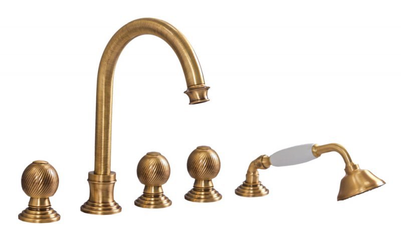 APHRODITE-BVD-01-O Смеситель на борт ванны с выдвижным душем и переключателем Исполнение: Хром, Ручки: Металл  APHRODITE-BVD-01-O Смеситель на борт ванны с выдвижным душем и переключателем Исполнение: Хром, Ручки: Металл