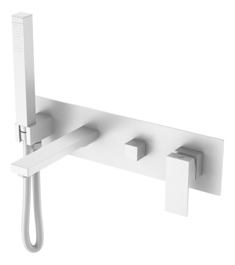 Смеситель для ванны встроенный Qubic Matt White Смеситель для ванны встроенный Qubic Matt White