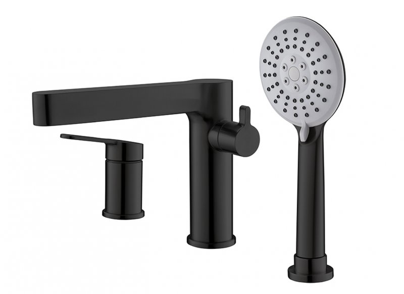 DELTA Смеситель на борт ванны с ручным выдвижным душем, нержавеющая сталь, исполнение сатин DEL-BVD3-IN DELTA Смеситель на борт ванны с ручным выдвижным душем, нержавеющая сталь, исполнение сатин DEL-BVD3-IN