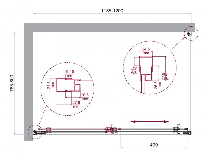 Душевой уголок BELBAGNO LUCE-AH-1 Душевой уголок BELBAGNO LUCE-AH-1