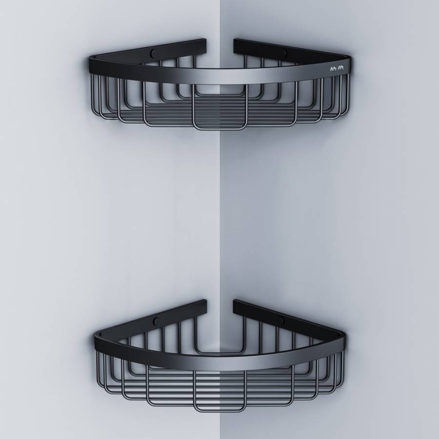 A7452222 Sense L Корзина для душа угловая двухъярусная, черный A7452222 Sense L Корзина для душа угловая двухъярусная, черный