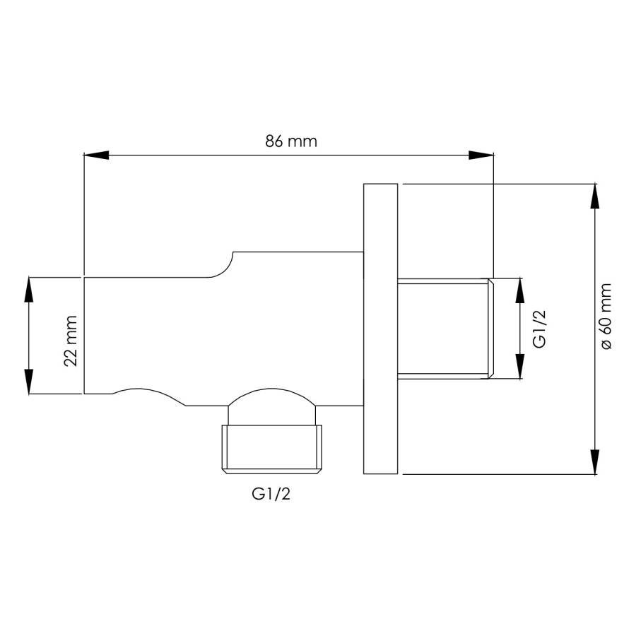 A7451.083.236.081 Встраиваемый комплект для биде со шлангом 120 см A7451.083.236.081 Встраиваемый комплект для биде со шлангом 120 см
