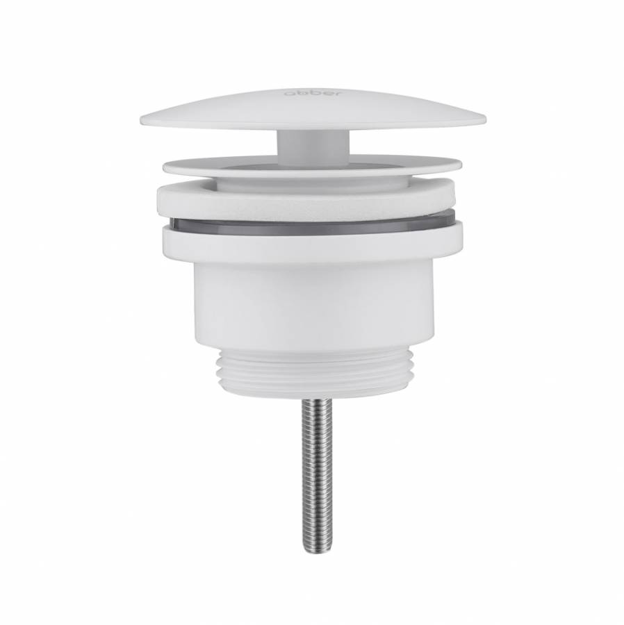 Донный клапан ABBER AF0012W без перелива, фиксированный, белый Донный клапан ABBER AF0012W без перелива, фиксированный, белый