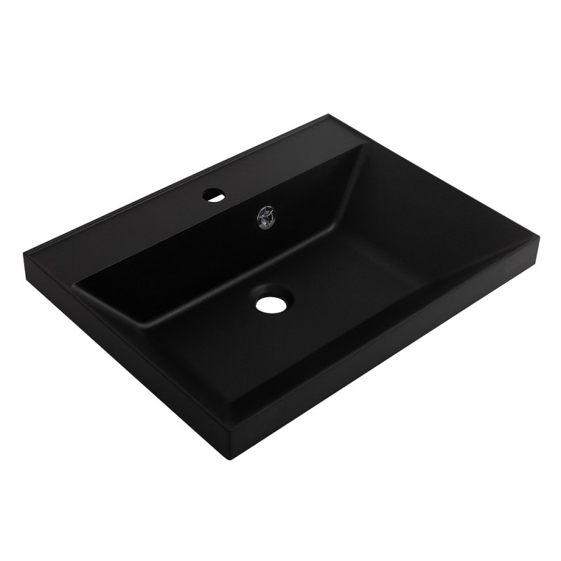 Раковина из искусственного камня BelBagno BB600/450-LV-ART-AST-NERO Раковина из искусственного камня BelBagno BB600/450-LV-ART-AST-NERO