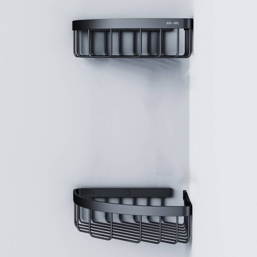 A7452222 Sense L Корзина для душа угловая двухъярусная, черный A7452222 Sense L Корзина для душа угловая двухъярусная, черный