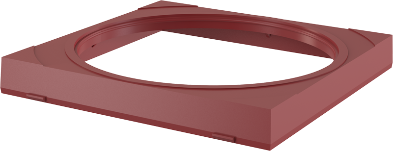 Вставка под водосточную трубу, комплект – красный Вставка под водосточную трубу, комплект – красный
