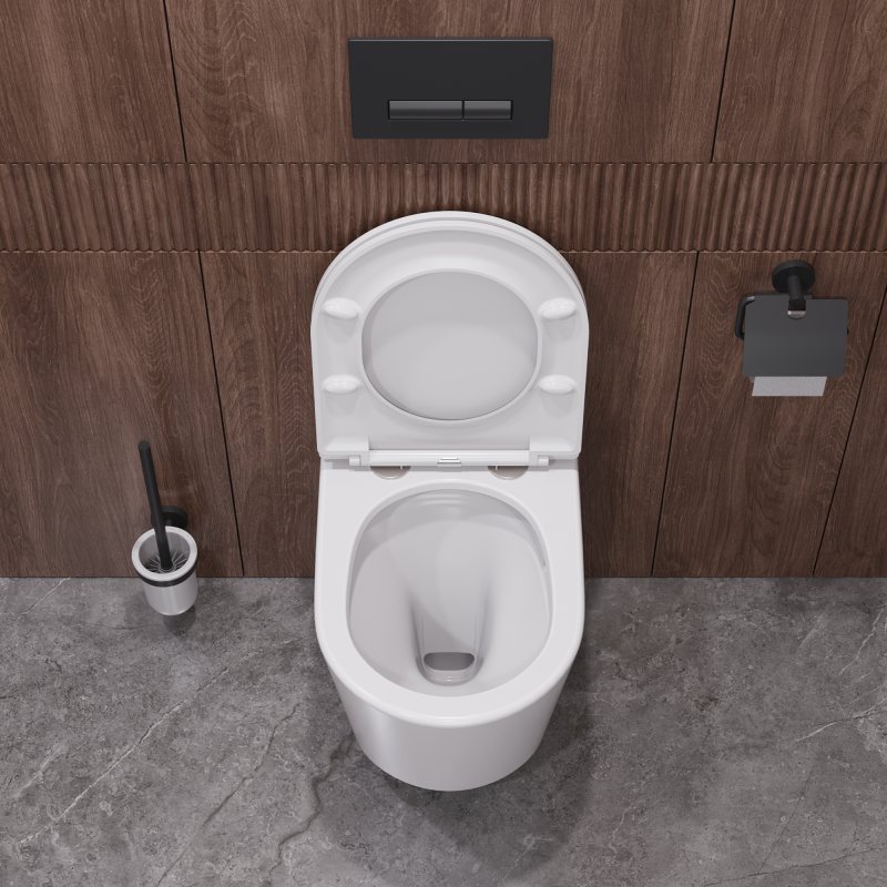 LINER Унитаз подвесной, безободковый с системой смыва "Торнадо", с сиденьем soft close, 49 см, CZR-38083-49-TH-TOR/SC LINER Унитаз подвесной, безободковый с системой смыва "Торнадо", с сиденьем soft close, 49 см, CZR-38083-49-TH-TOR/SC