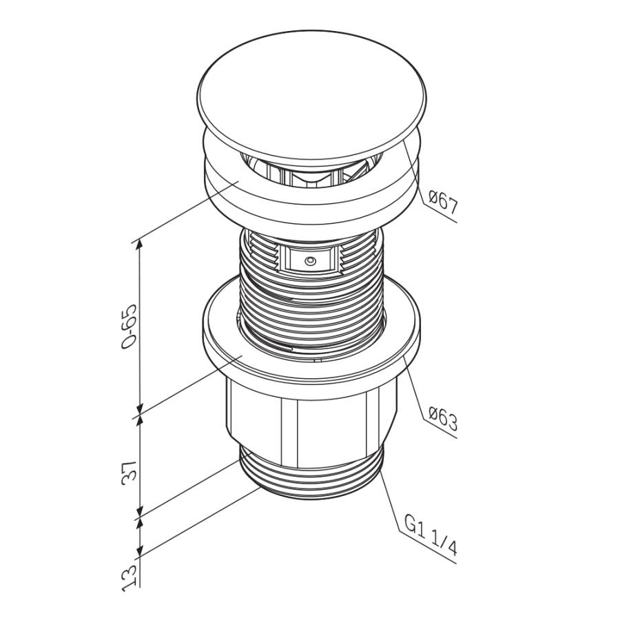 F070M100 Донный клапан мультифункциональный нажимной, шт. F070M100 Донный клапан мультифункциональный нажимной, шт.
