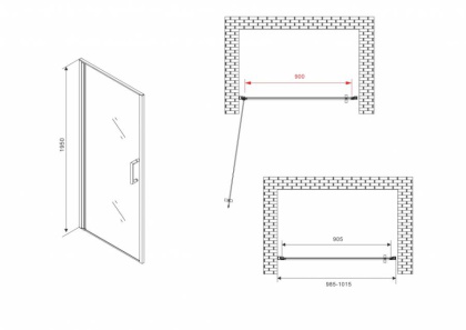 Душевая дверь ABBER Sonnenstrand AG04100B