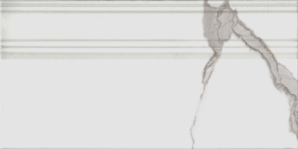 Плинтус Монте Тиберио белый глянцевый обрезной 20x40x1,6