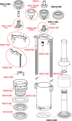 Сливной механизм со стоп-кнопкой