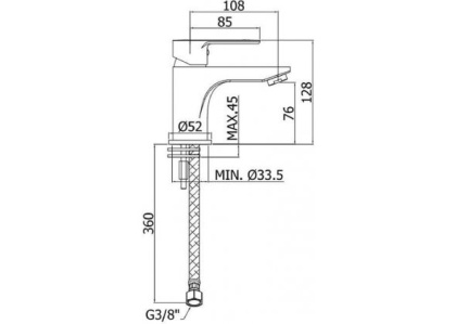Смеситель для раковины Paffoni Blu BLU071CR
