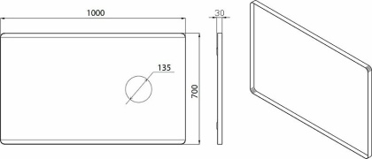 Зеркало Vallessi с увеличением и подсветкой 100*70, IP24 541_2 Boheme