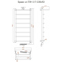 Полотенцесушитель Браво эл ТЭН 1 П 120*50 (ЛЦ4)
