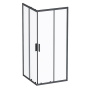 W93G-403-090BT Душевое ограждение Gem S Square Slide 90x90 стекло прозрачное, профиль Черный матовый