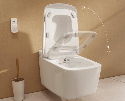 Унитаз подвесной VitrA V-CARE Prime 7231B403-6216, пульт управления Унитаз подвесной VitrA V-CARE Prime 7231B403-6216, пульт управления