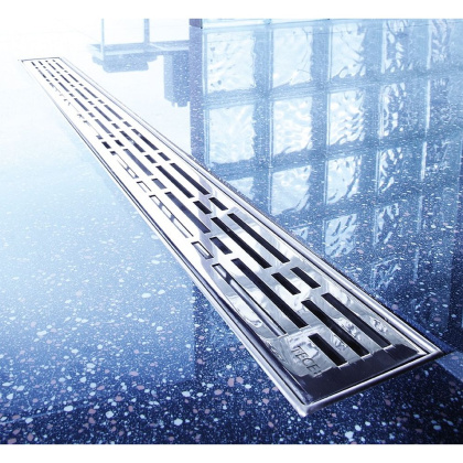 Декоративная решетка TECEdrainline "basic", нержавеющая сталь, глянец  для душевого канала, прямая 700