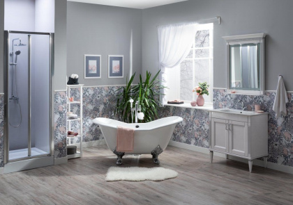 Зеркало Aquanet Селена 90 белый/серебро