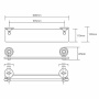 Стеклянная полка Bemeta Retro chrom 144302242 Хром Стеклянная полка Bemeta Retro chrom 144302242 Хром