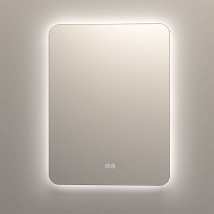 Зеркало LED VLM-3BE600-2 600х800 c сенсорным выключателем и диммером, антизапотевание Зеркало LED VLM-3BE600-2 600х800 c сенсорным выключателем и диммером, антизапотевание