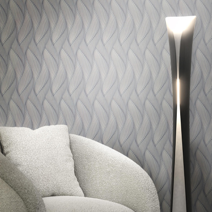 Обои виниловые Трессаж мотив, серый Обои виниловые Трессаж мотив, серый