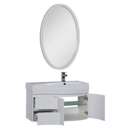 Мебель для ванной Aquanet Сопрано 95 R белый (2 дверцы 2 ящика) Мебель для ванной Aquanet Сопрано 95 R белый (2 дверцы 2 ящика)