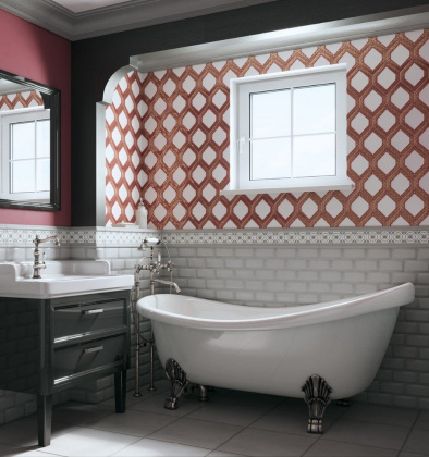 Декор STG\A616\16000 Клемансо орнамент 7,4*15 (1уп/40шт), шт