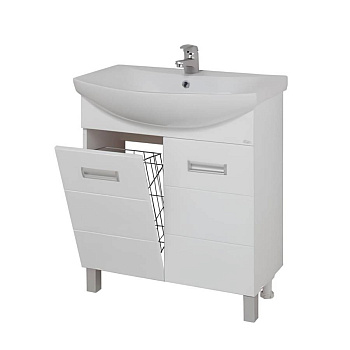 Тумба Onika Балтика 70 напольная, белая, с корзиной (ум. Балтика 70) Тумба Onika Балтика 70 напольная, белая, с корзиной (ум. Балтика 70)