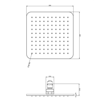 Верхний душ OMNIRES 20х20 см WG220/OCRB (хром/белый) Верхний душ OMNIRES 20х20 см WG220/OCRB (хром/белый)