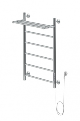 Полотенцесушитель электрический Aquanet Mauro 80х50 Тэн справа , с полкой