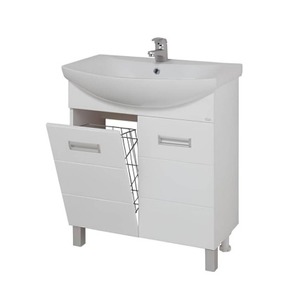 Тумба Onika Балтика 70 напольная, белая, с корзиной (ум. Балтика 70) Тумба Onika Балтика 70 напольная, белая, с корзиной (ум. Балтика 70)