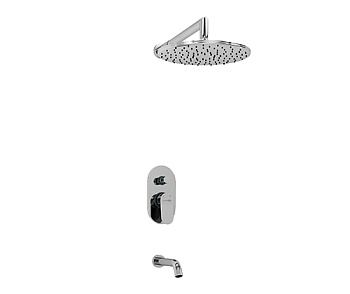 A13030 Встраиваемый комплект для ванны с изливом и верхней душевой насадкой Wasserkraft A13030 Встраиваемый комплект для ванны с изливом и верхней душевой насадкой Wasserkraft