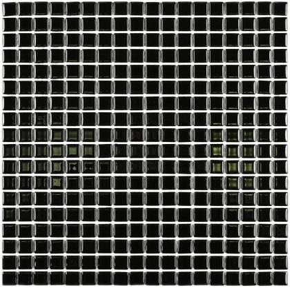 Мозаика стеклянная Super Black (чип 4*15*15) 300*300 (22шт.-1.98м2), м2