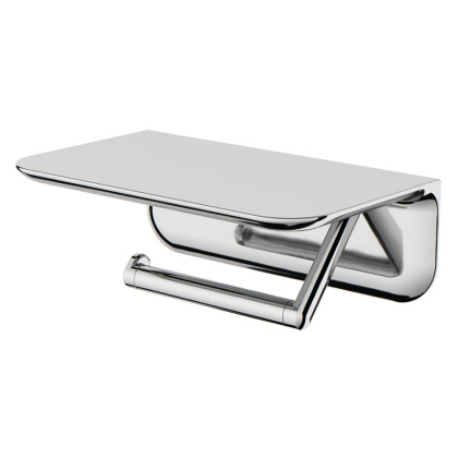 Держатель для туалетной бумаги Sensation с полкой, 20х7х12 см, хром, A30341500