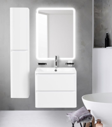 Тумба с раковиной подвесная BelBagno ALBANO 70 Bianco Lucido, раковина белая