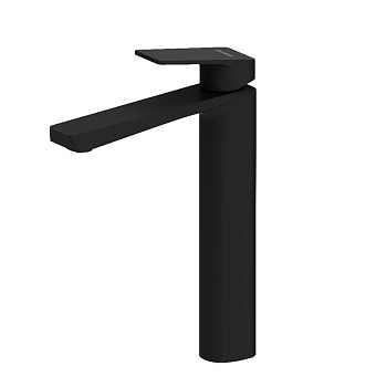400250300 Merkur высокий Смеситель для умывальника, чёрный