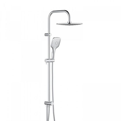 931000000 Eclipse, душ. система: верхний душ 220мм, ручн.душ 3 ф-ии 120 мм, штанга 1010 мм, Хром 931000000 Eclipse, душ. система: верхний душ 220мм, ручн.душ 3 ф-ии 120 мм, штанга 1010 мм, Хром
