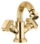 OLIMP-BS2-03/24-Sw Смеситель на биде с донным клапаном, ,золото, ручки swarowski