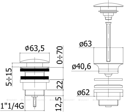 Донный клапан Paffoni ZSCA050BO Донный клапан Paffoni ZSCA050BO