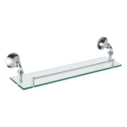 Полка стеклянная 1-ярусная, RG1219 Rose, Хром Полка стеклянная 1-ярусная, RG1219 Rose, Хром