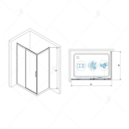 Душевой уголок RGW LE-41 (LE-12 + Z-22) 34124199-11