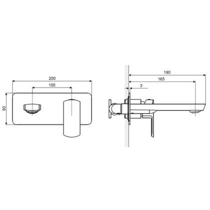 Смеситель для умывальника скрытого монтажа EXCELLENT Pride AREX.4015CR (хром)